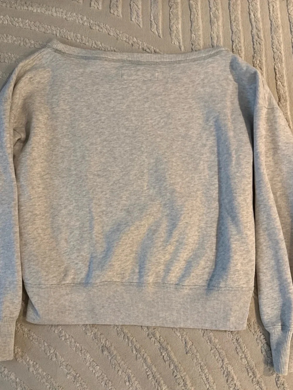 abercrombie kids Light Gray Crewneck Sweatshirt with Cherry Graphic